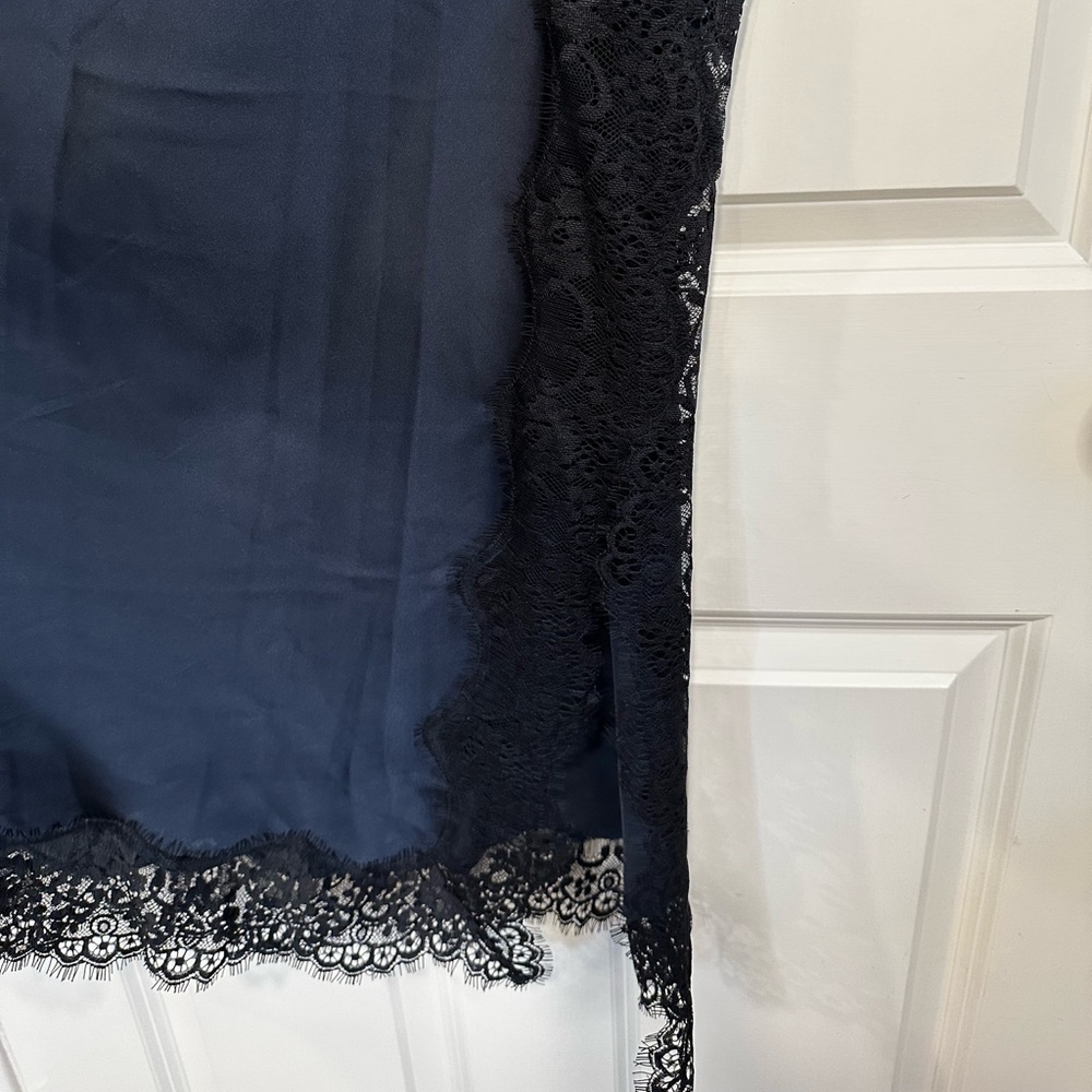 Halogen Navy Blue Skirt with lace